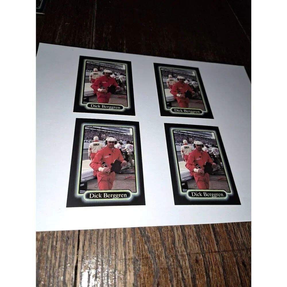 Vintage Lot 4 1990 JR Maxx Dick Berggren Sportscaster Trading Card #161 Nascar